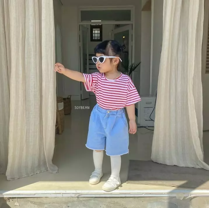 Soybean - Korean Children Fashion - #discoveringself - Vivid Stripes Tee - 5