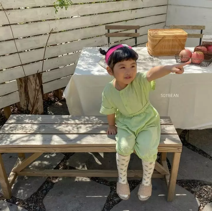 Soybean - Korean Children Fashion - #discoveringself - Country Linen Top Bottom Set - 8