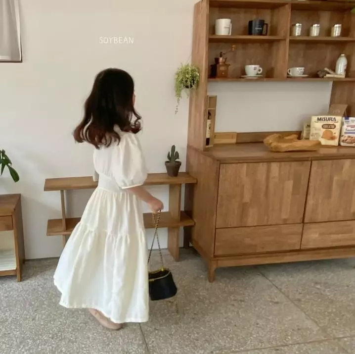 Soybean - Korean Children Fashion - #discoveringself - Cool Shirring Puff One-piece - 3