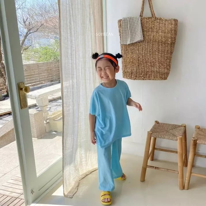 Soybean - Korean Children Fashion - #fashionkids - Wind Pleats Top Bottom Set - 9