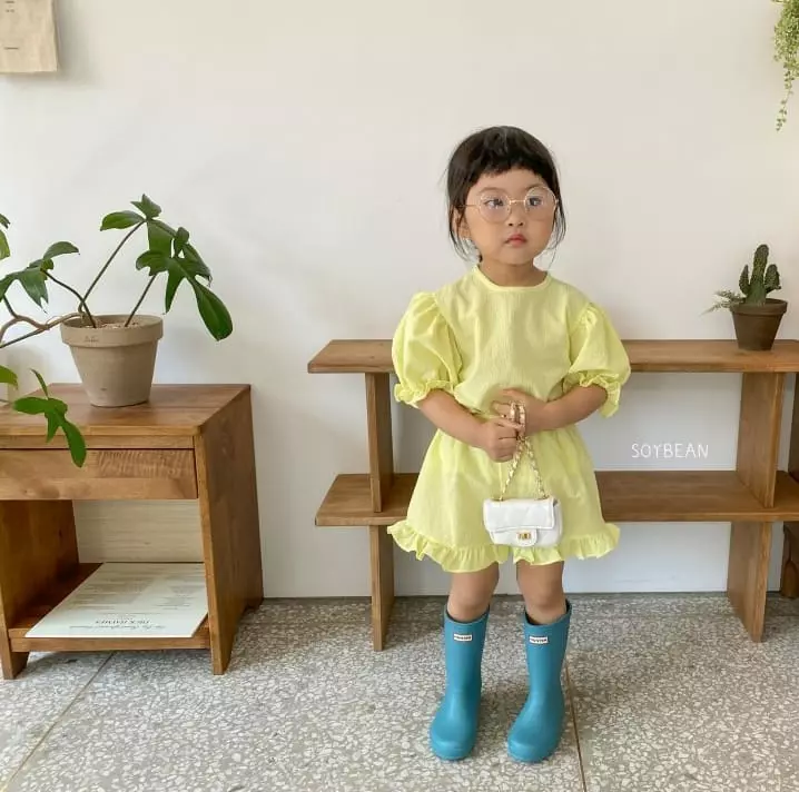 Soybean - Korean Children Fashion - #discoveringself - Frill Top Bottom Set - 4