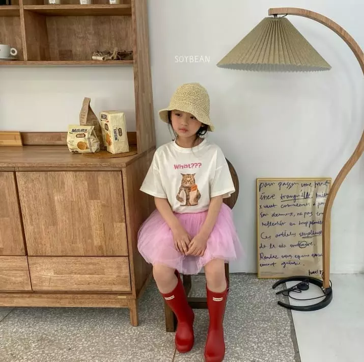 Soybean - Korean Children Fashion - #kidsshorts - What Kitty Tee with Mom