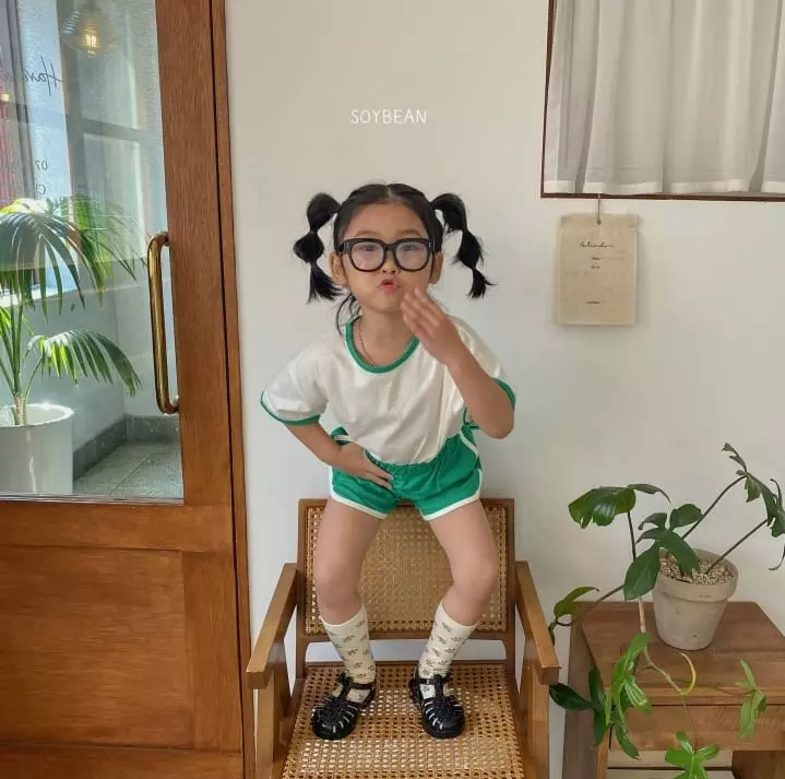 Soybean - Korean Children Fashion - #kidsshorts - Marcaroon Top Bottom Set - 9