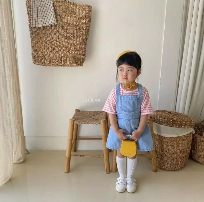 Soybean - Korean Children Fashion - #kidsshorts - Denim Dungarees Skirt - 2