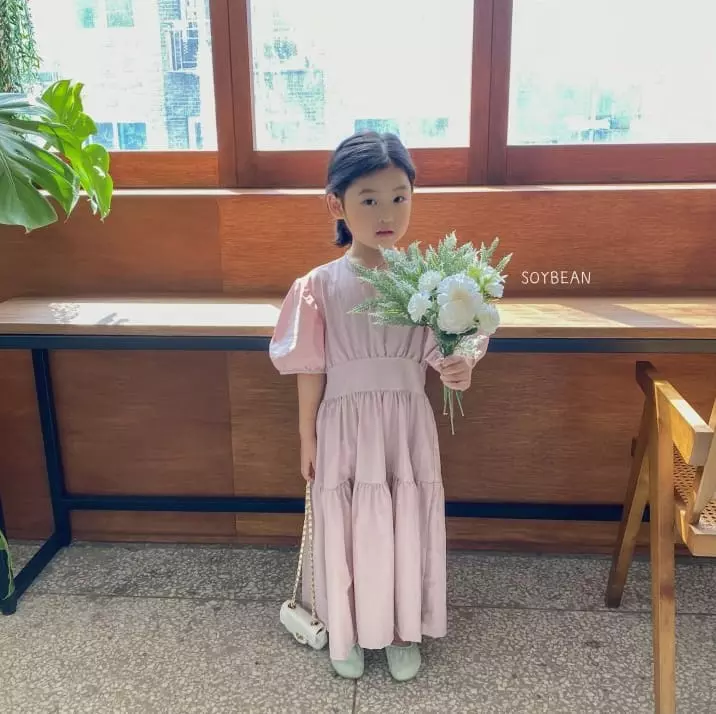 Soybean - Korean Children Fashion - #kidsstore - Cool Shirring Puff One-piece - 6