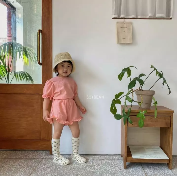 Soybean - Korean Children Fashion - #kidsstore - Frill Top Bottom Set - 6