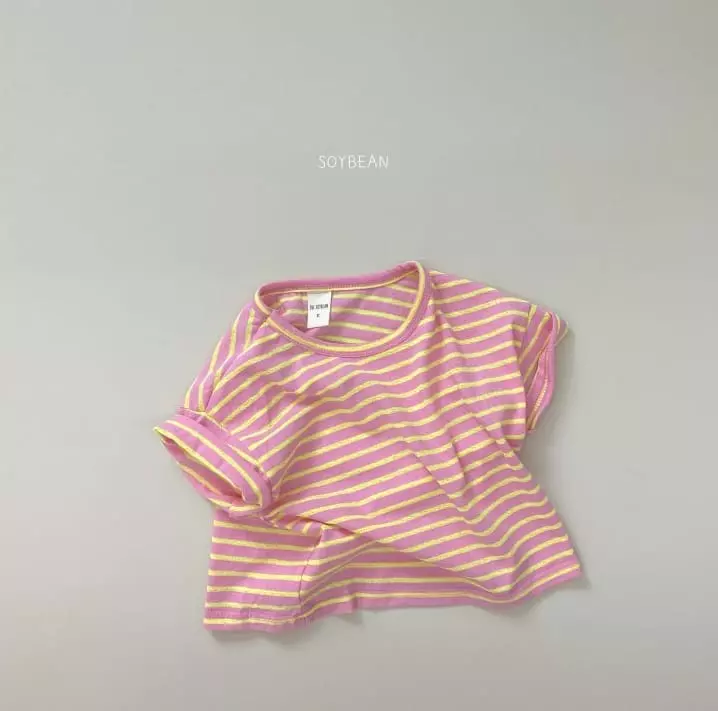 Soybean - Korean Children Fashion - #kidzfashiontrend - Vivid Stripes Tee - 9