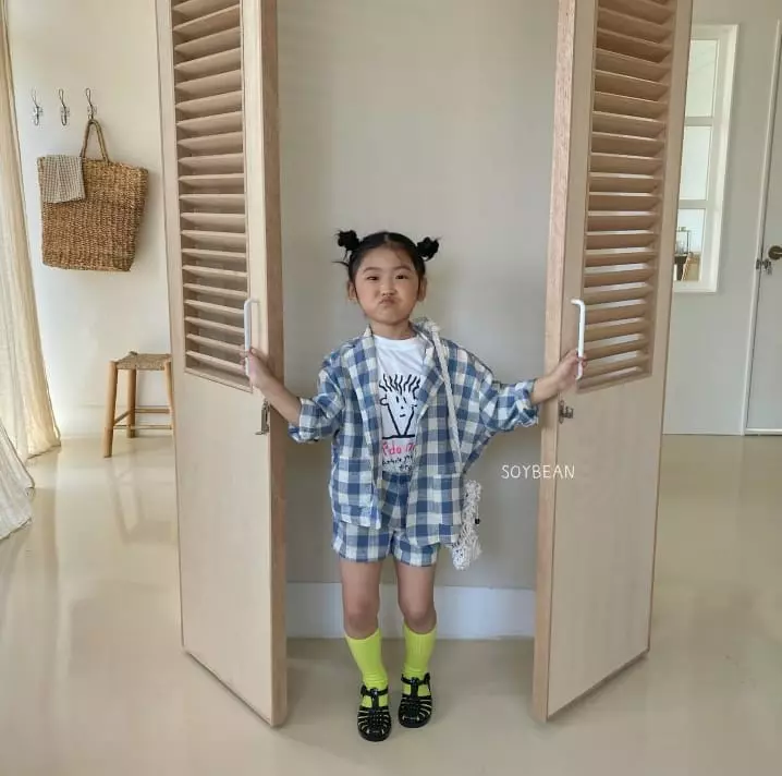 Soybean - Korean Children Fashion - #kidzfashiontrend - Washing London Boy Top Bottom Set - 2