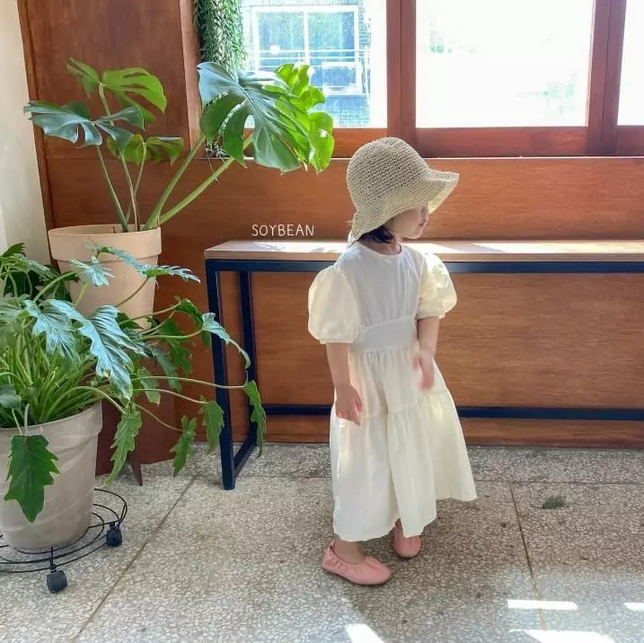 Soybean - Korean Children Fashion - #kidzfashiontrend - Cool Shirring Puff One-piece - 7