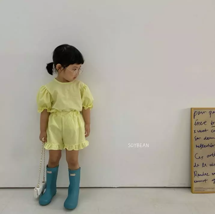 Soybean - Korean Children Fashion - #littlefashionista - Frill Top Bottom Set - 9