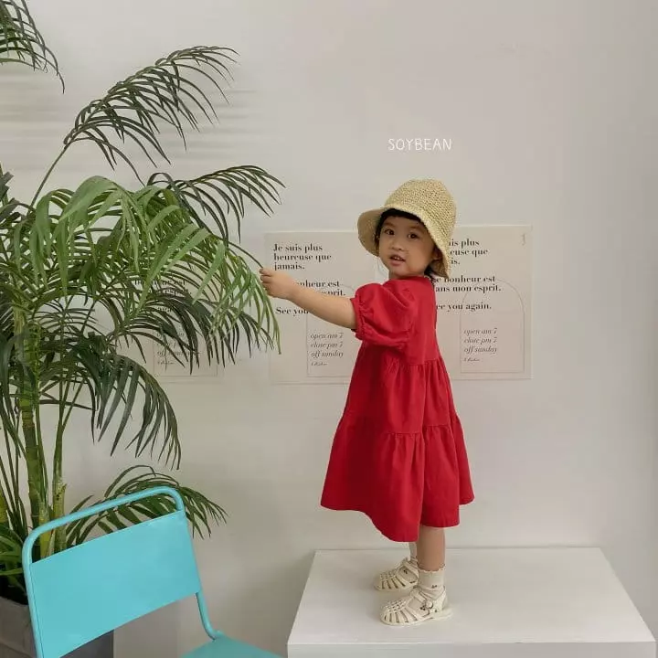 Soybean - Korean Children Fashion - #Kfashion4kids - Linen Washing One-piece - 4