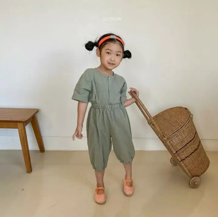 Soybean - Korean Children Fashion - #magicofchildhood - Country Linen Top Bottom Set