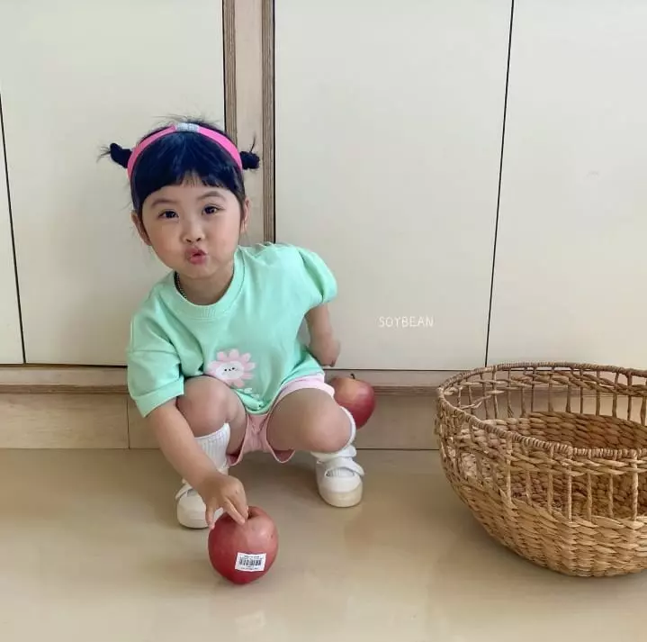 Soybean - Korean Children Fashion - #magicofchildhood - Flower Puppy Top Bottom Set - 3