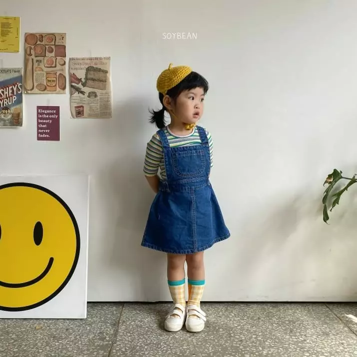 Soybean - Korean Children Fashion - #magicofchildhood - Denim Dungarees Skirt - 7