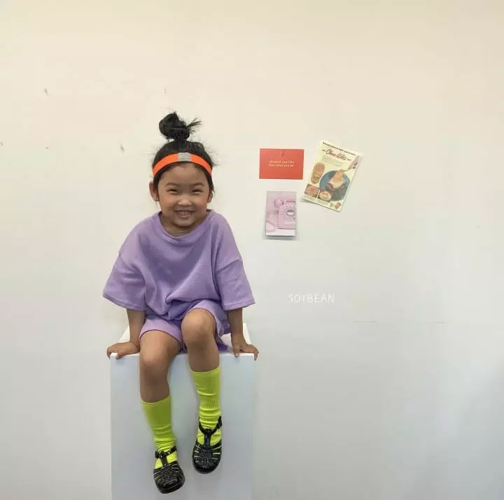 Soybean - Korean Children Fashion - #magicofchildhood - Summer Waffle Top Bottom Set - 6