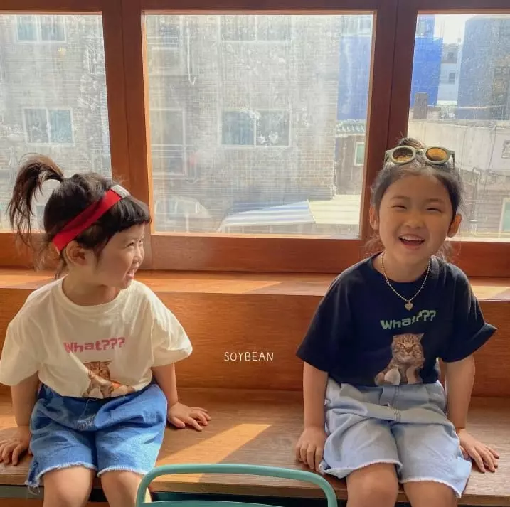 Soybean - Korean Children Fashion - #minifashionista - What Kitty Tee with Mom - 7