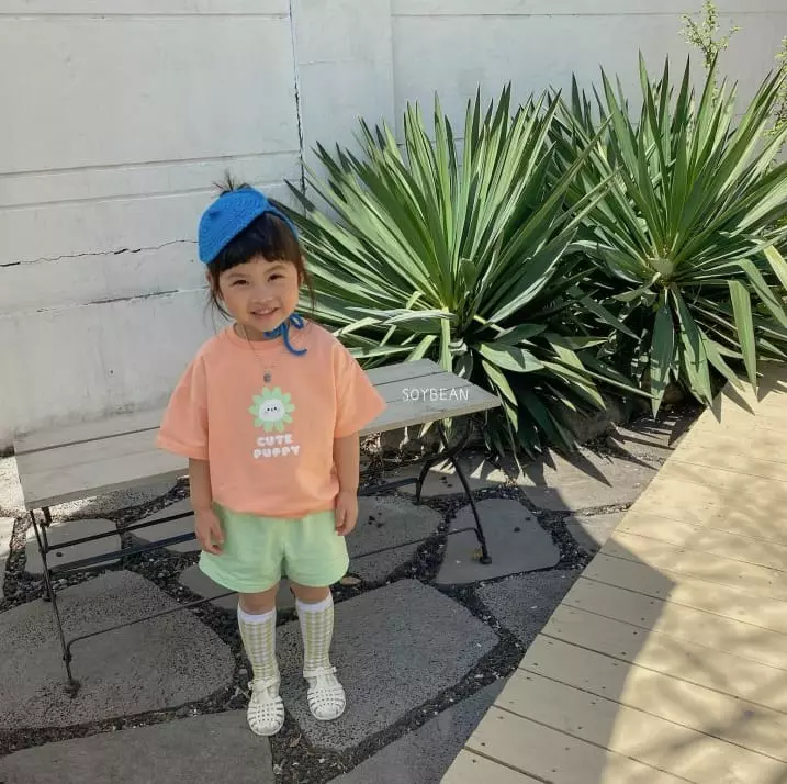 Soybean - Korean Children Fashion - #magicofchildhood - Flower Puppy Top Bottom Set - 4