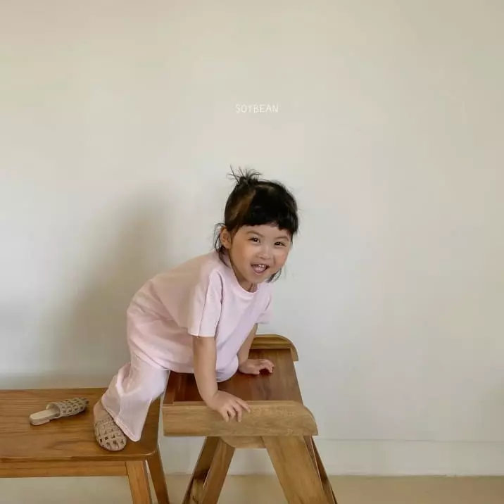Soybean - Korean Children Fashion - #minifashionista - Wind Pleats Top Bottom Set - 2