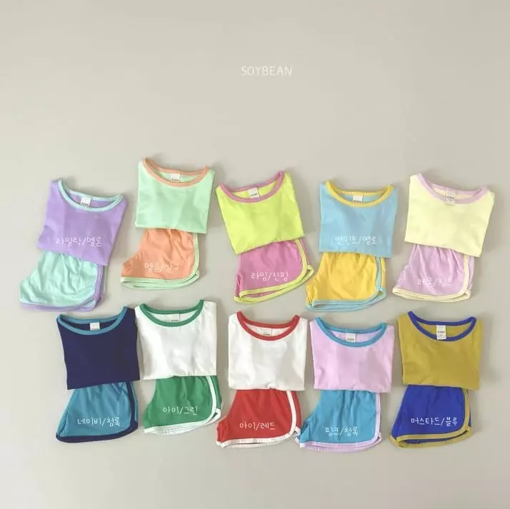 Soybean - Korean Children Fashion - #minifashionista - Marcaroon Top Bottom Set