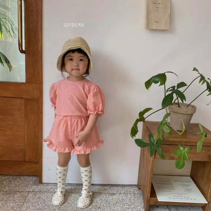 Soybean - Korean Children Fashion - #minifashionista - Frill Top Bottom Set - 11