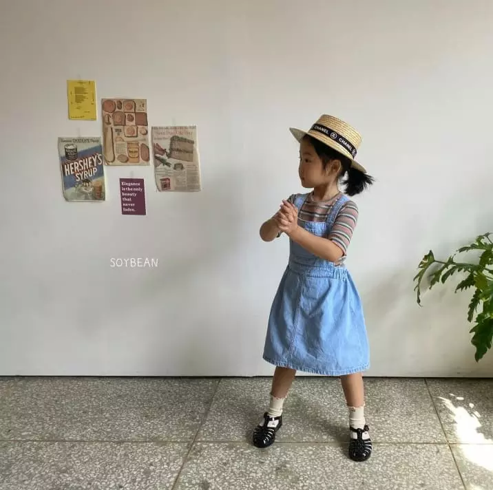 Soybean - Korean Children Fashion - #minifashionista - Denim Dungarees Skirt - 8