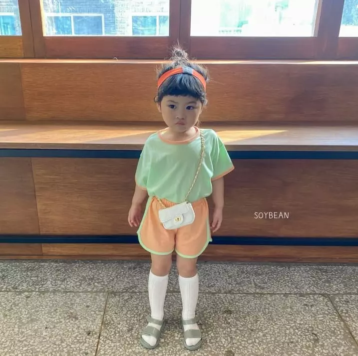 Soybean - Korean Children Fashion - #prettylittlegirls - Marcaroon Top Bottom Set - 2