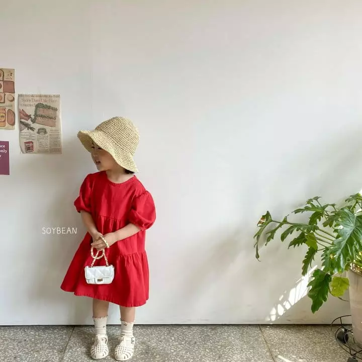 Soybean - Korean Children Fashion - #prettylittlegirls - Linen Washing One-piece - 7