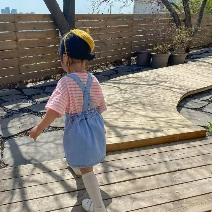 Soybean - Korean Children Fashion - #toddlerclothing - Denim Dungarees Skirt - 11