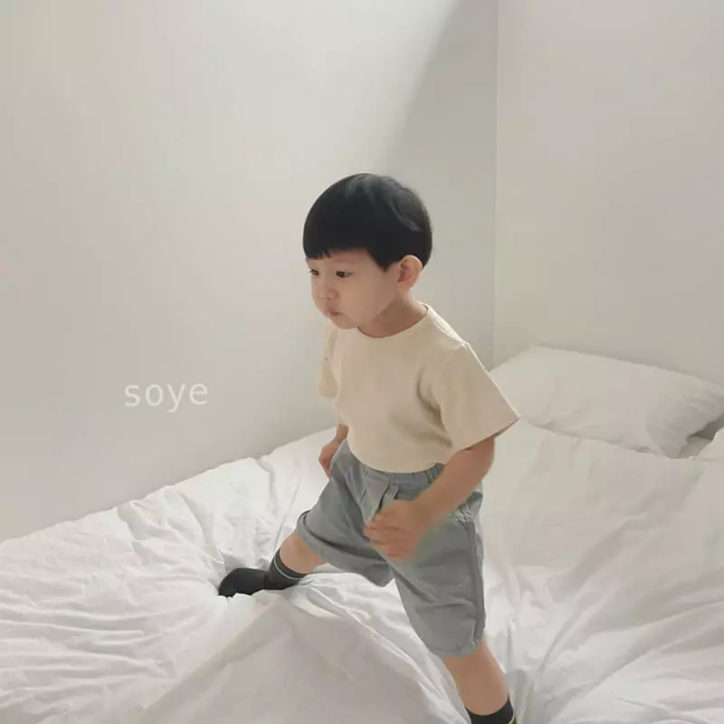 Soye - Korean Children Fashion - #childofig - Waffle Short Sleeves Tee - 4