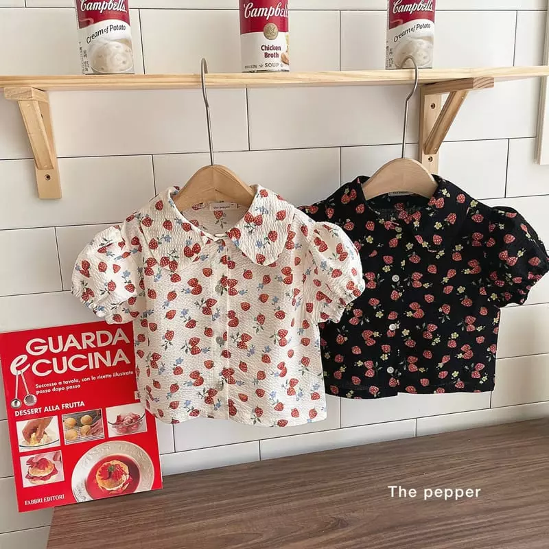 The Pepper - Korean Children Fashion - #childofig - Strawberry Blouse - 3