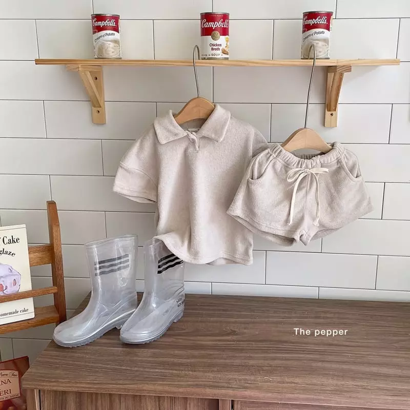 The Pepper - Korean Children Fashion - #fashionkids - Terry Top Bottom Set