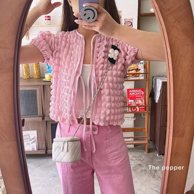 The Pepper - Korean Children Fashion - #kidsshorts - Waffle Blouse
