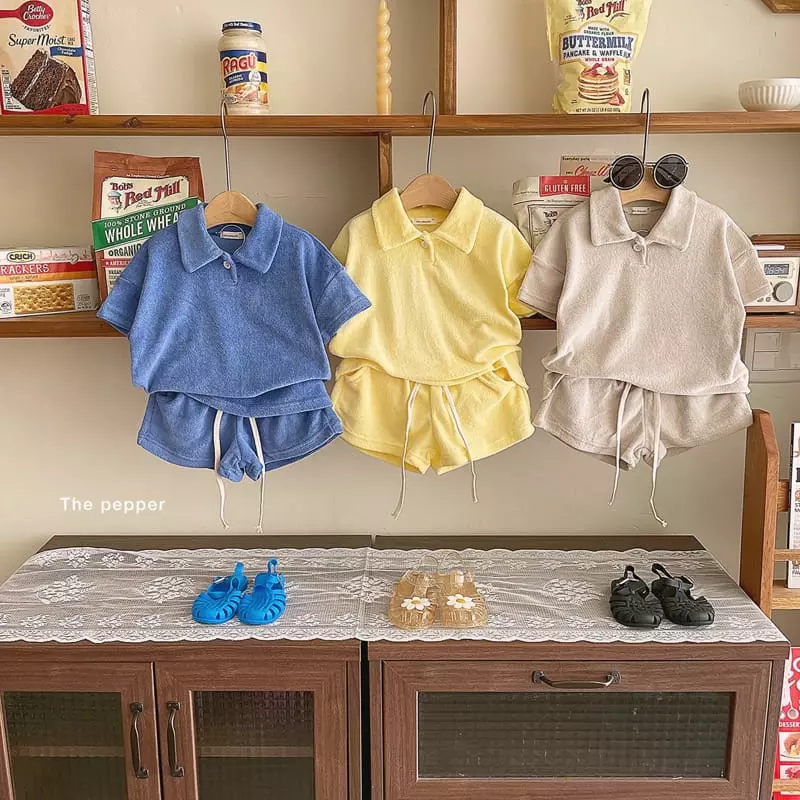 The Pepper - Korean Children Fashion - #kidsstore - Terry Top Bottom Set - 3