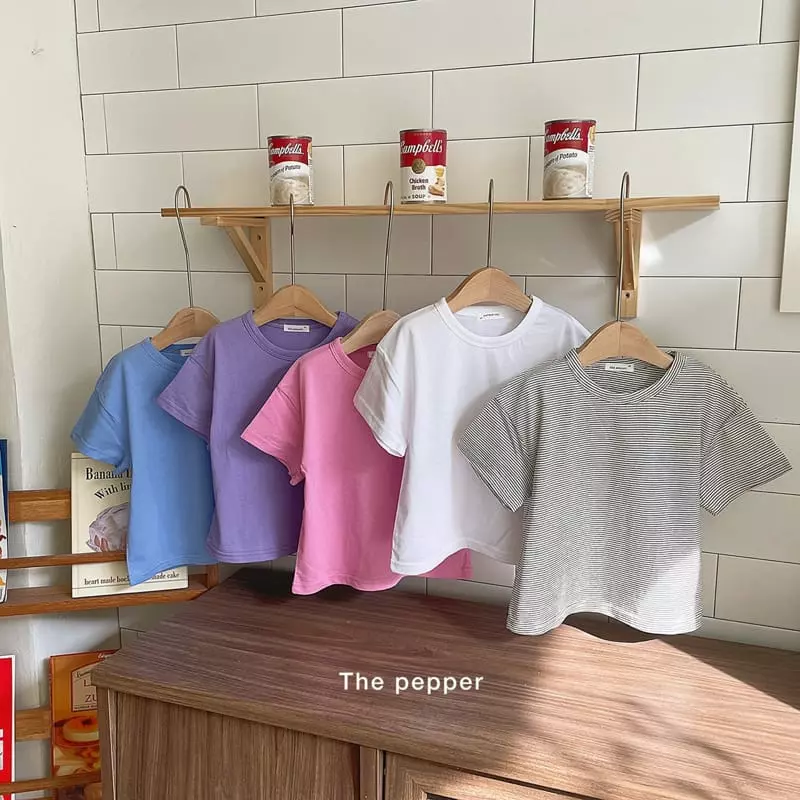 The Pepper - Korean Children Fashion - #kidsstore - Basic Short Sleeves Tee