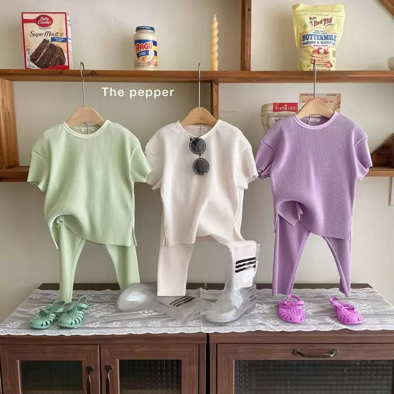 The Pepper - Korean Children Fashion - #kidzfashiontrend - Pleats Top Bottom Set - 6
