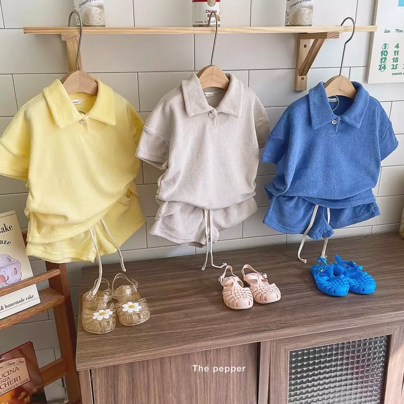 The Pepper - Korean Children Fashion - #kidsstore - Terry Top Bottom Set - 4