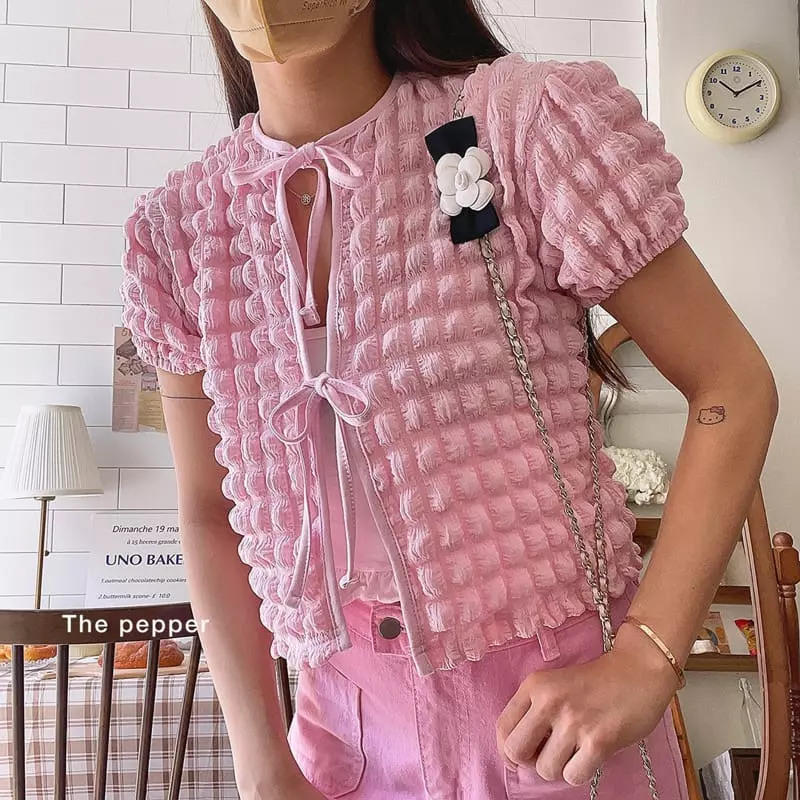 The Pepper - Korean Children Fashion - #kidzfashiontrend - Waffle Blouse - 3
