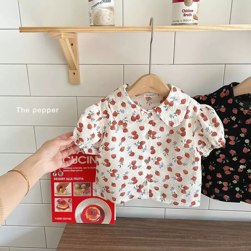 The Pepper - Korean Children Fashion - #prettylittlegirls - Strawberry Blouse - 2