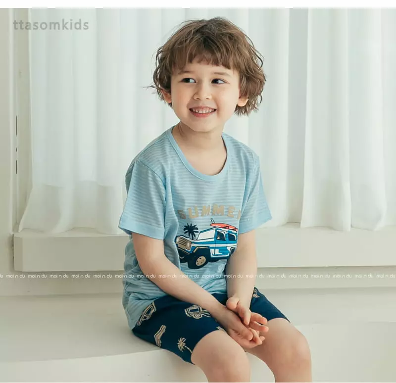 Ttasom - Korean Children Fashion - #Kfashion4kids - Summer Trak Jacquard Easywear - 2