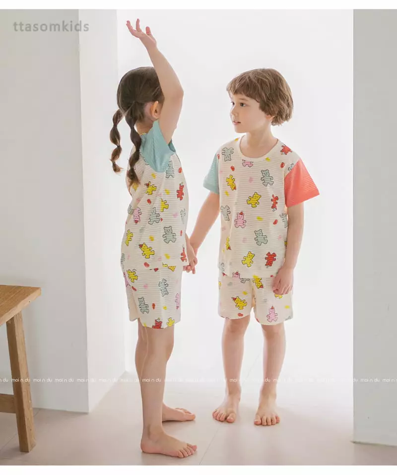 Ttasom - Korean Children Fashion - #discoveringself - Party Bear Jacquard Easywear - 5