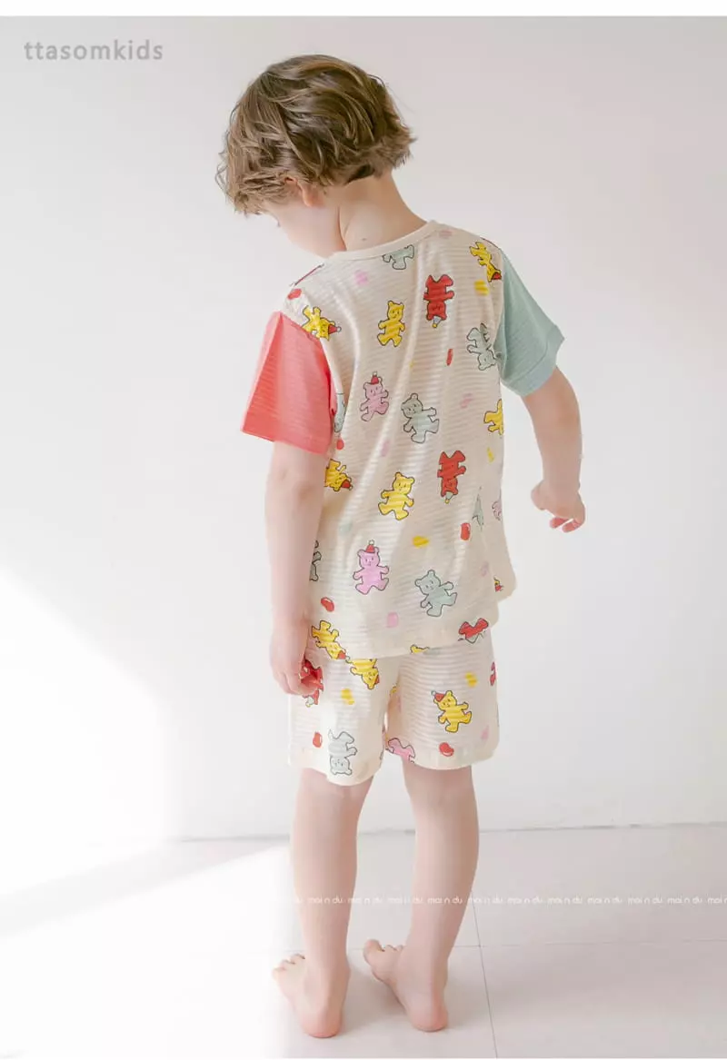Ttasom - Korean Children Fashion - #fashionkids - Party Bear Jacquard Easywear - 6
