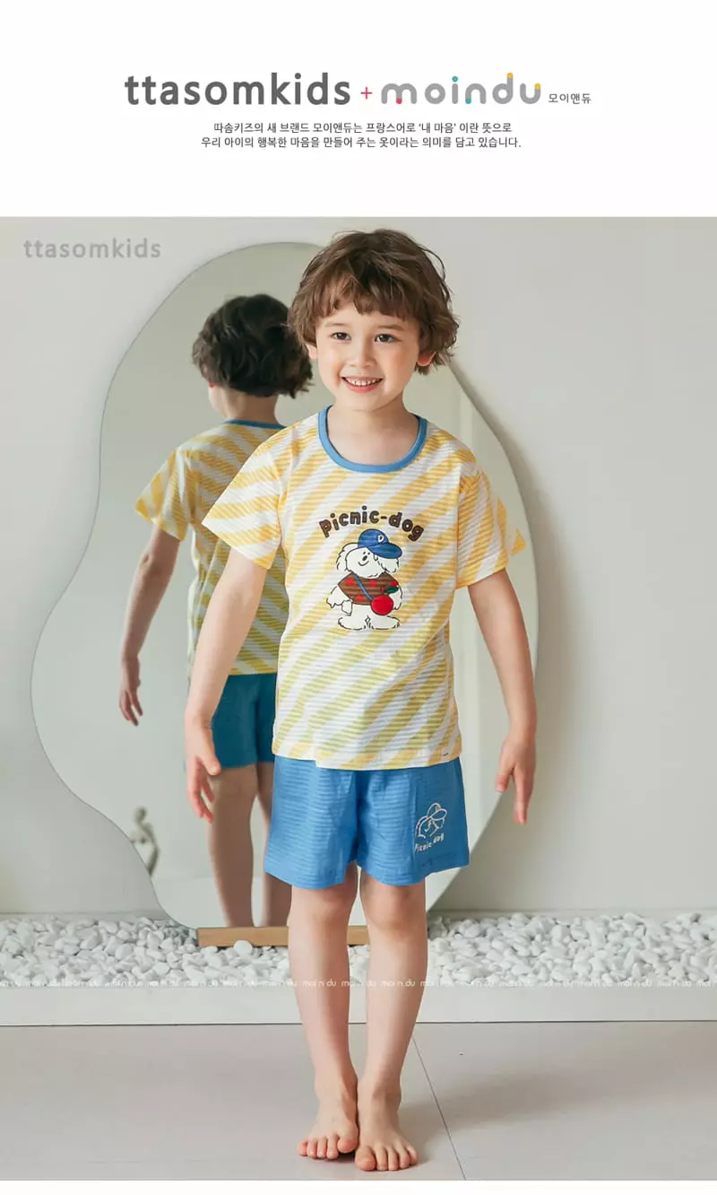 Ttasom - Korean Children Fashion - #Kfashion4kids - Apple Dog Jacquard Easywear - 4