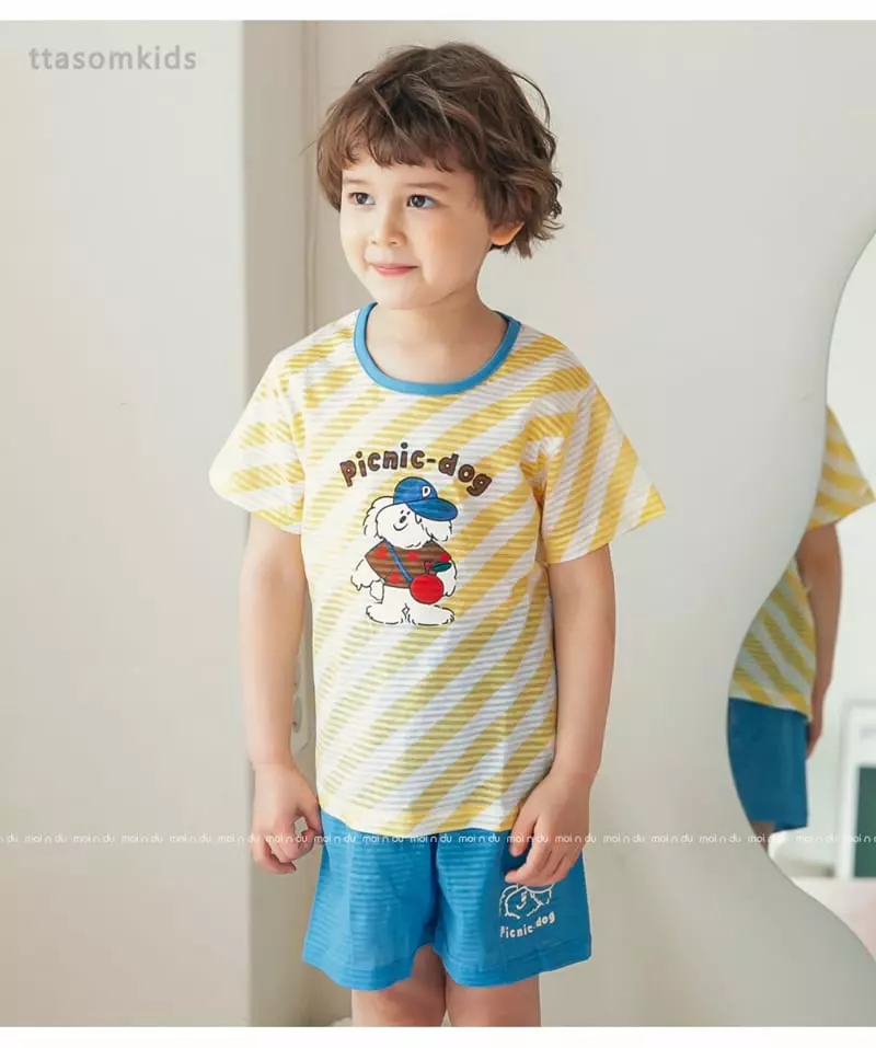 Ttasom - Korean Children Fashion - #magicofchildhood - Apple Dog Jacquard Easywear - 5