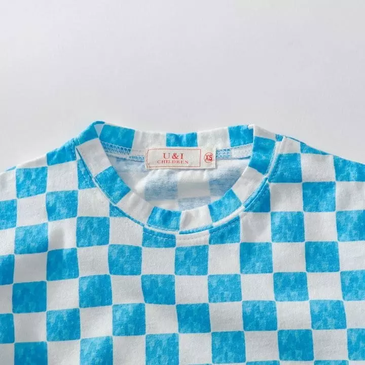 U & I - Korean Children Fashion - #Kfashion4kids - Check Board Tee - 8