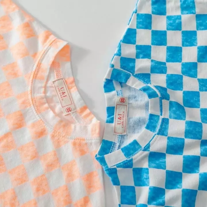U & I - Korean Children Fashion - #discoveringself - Check Board Tee - 3