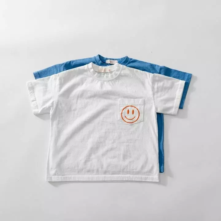 U & I - Korean Children Fashion - #kidsstore - Pocket Smile Tee - 4