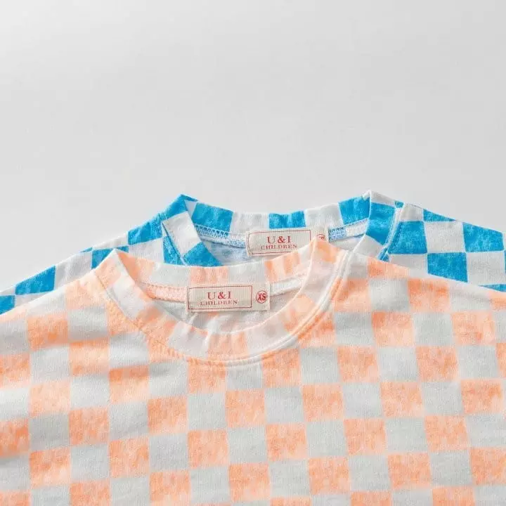 U & I - Korean Children Fashion - #littlefashionista - Check Board Tee - 9