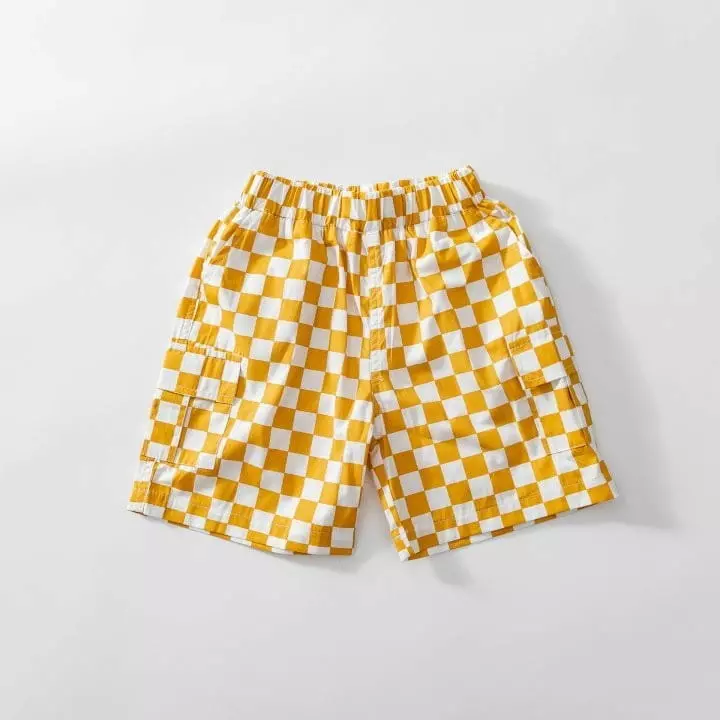 U & I - Korean Children Fashion - #minifashionista - Check Pocket Shorts - 3