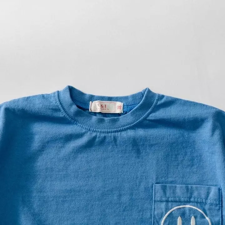 U & I - Korean Children Fashion - #minifashionista - Pocket Smile Tee - 8