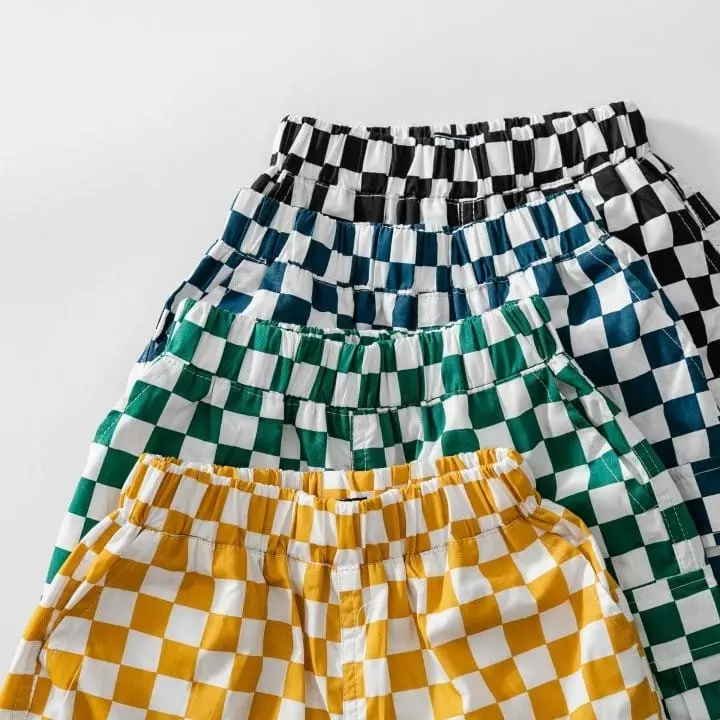 U & I - Korean Children Fashion - #stylishchildhood - Check Pocket Shorts - 7